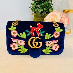 Brand New Gucci GG Deer Velvet Single Flap!!!